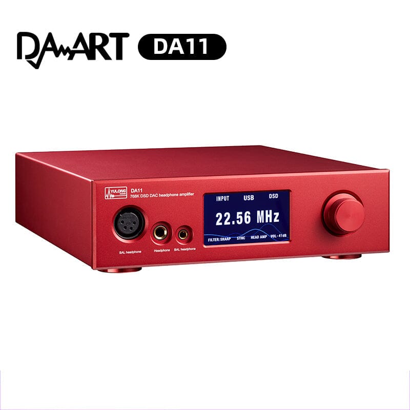 Yulong DA11 ES9038PRO Desktop DAC Amplifier - High Resolution Audio Preamp with USB/Coaxial/Optical Inputs for Home Audio & Studio Use