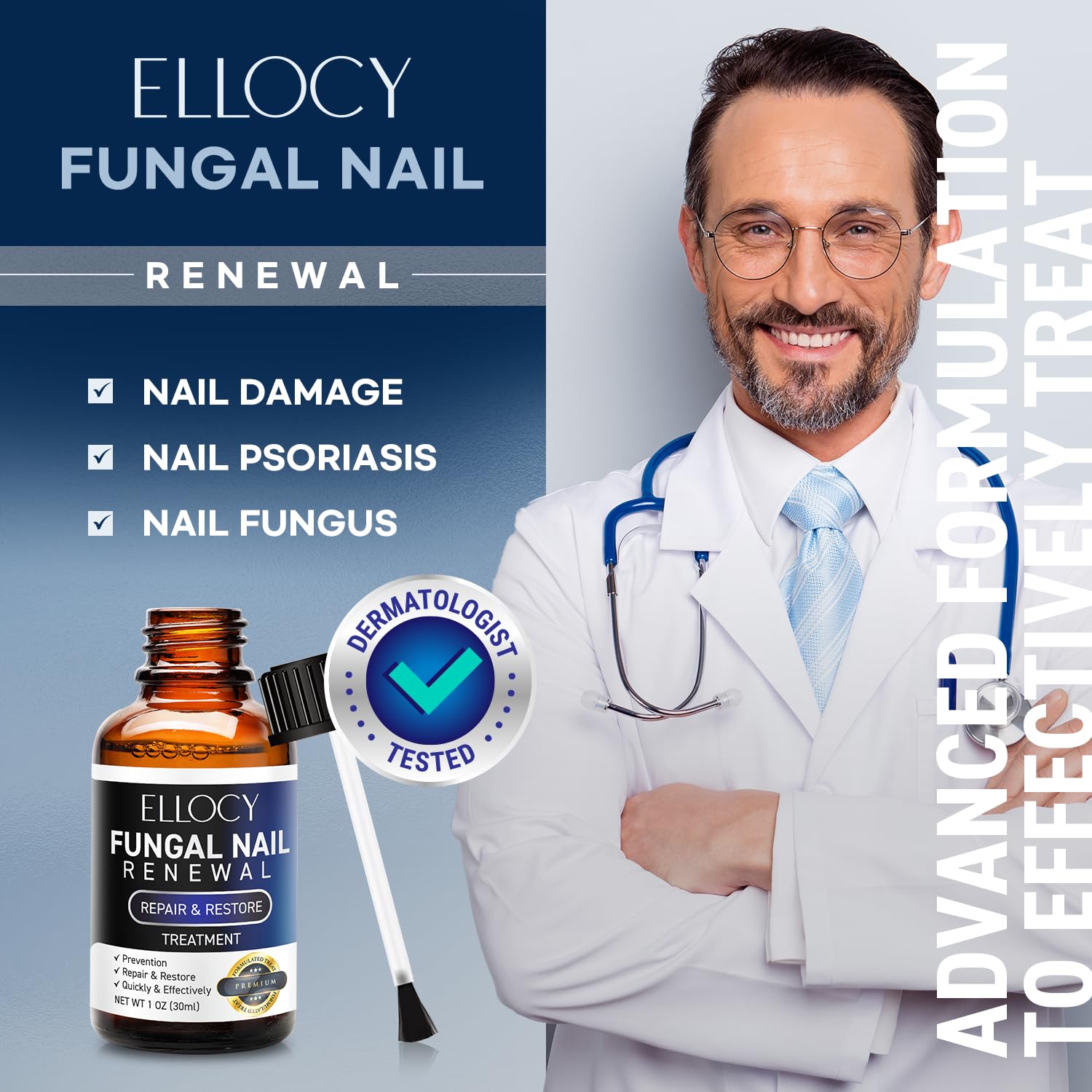 Extra Strength Toenail Fungus Treatment - Repair Damaged Nails & Fight Fungal Infections | Nail Repair Liquid 30ml | Ideal for Athletes, Swimmers & Active Lifestyles