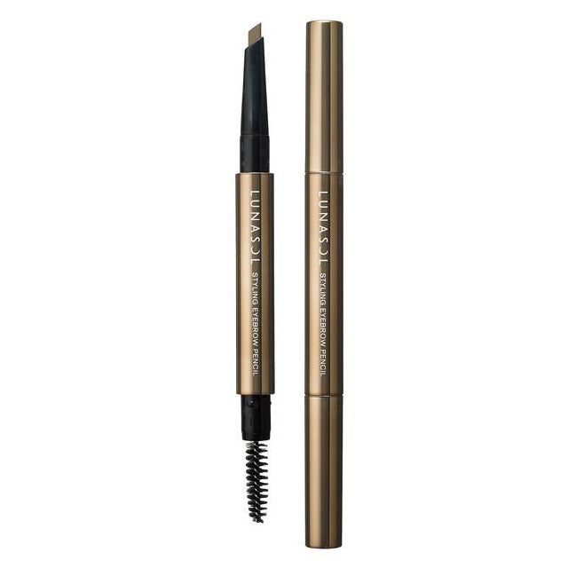 LUNASOL Styling Eyebrow Pencil Flat - Waterproof Eyebrow Makeup Pencil with Spoolie Brush, Natural Look for Daily Use, Perfect for Eyebrow Shaping and Filling - Ideal for Home, Office, and Special Occasions