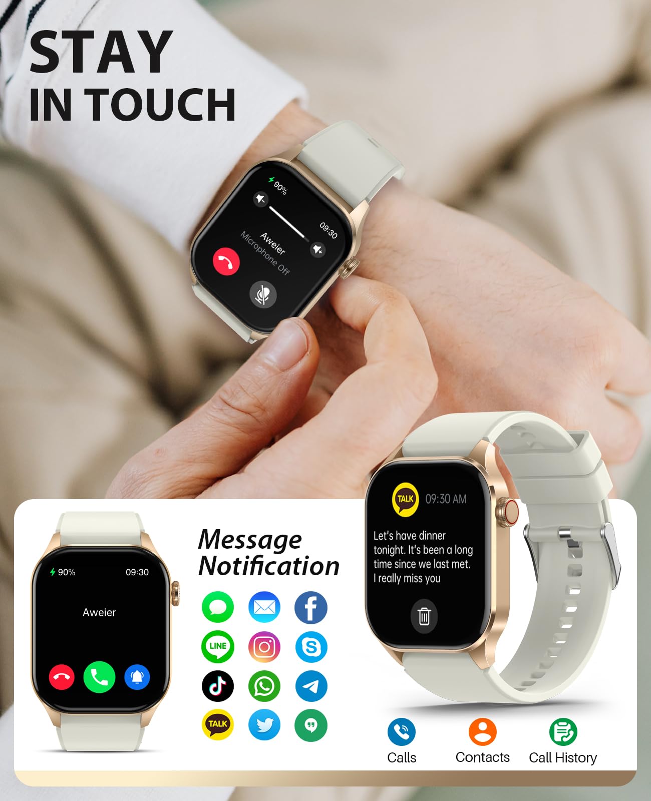 Smart Watch with Bluetooth Call & 2.04