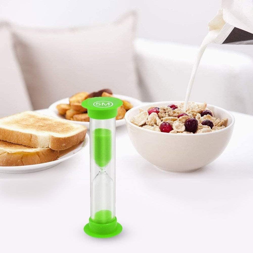 Colorful 6-Pack Sand Timer Set - 30 Sec, 1 Min, 2 Min, 3 Min, 5 Min & 10 Min Hourglass Sand Clock for Classroom, Games, Home & Office - Perfect Toothbrush Timer for Kids & Children - Great for Time Management, Board Games & Learning Activities