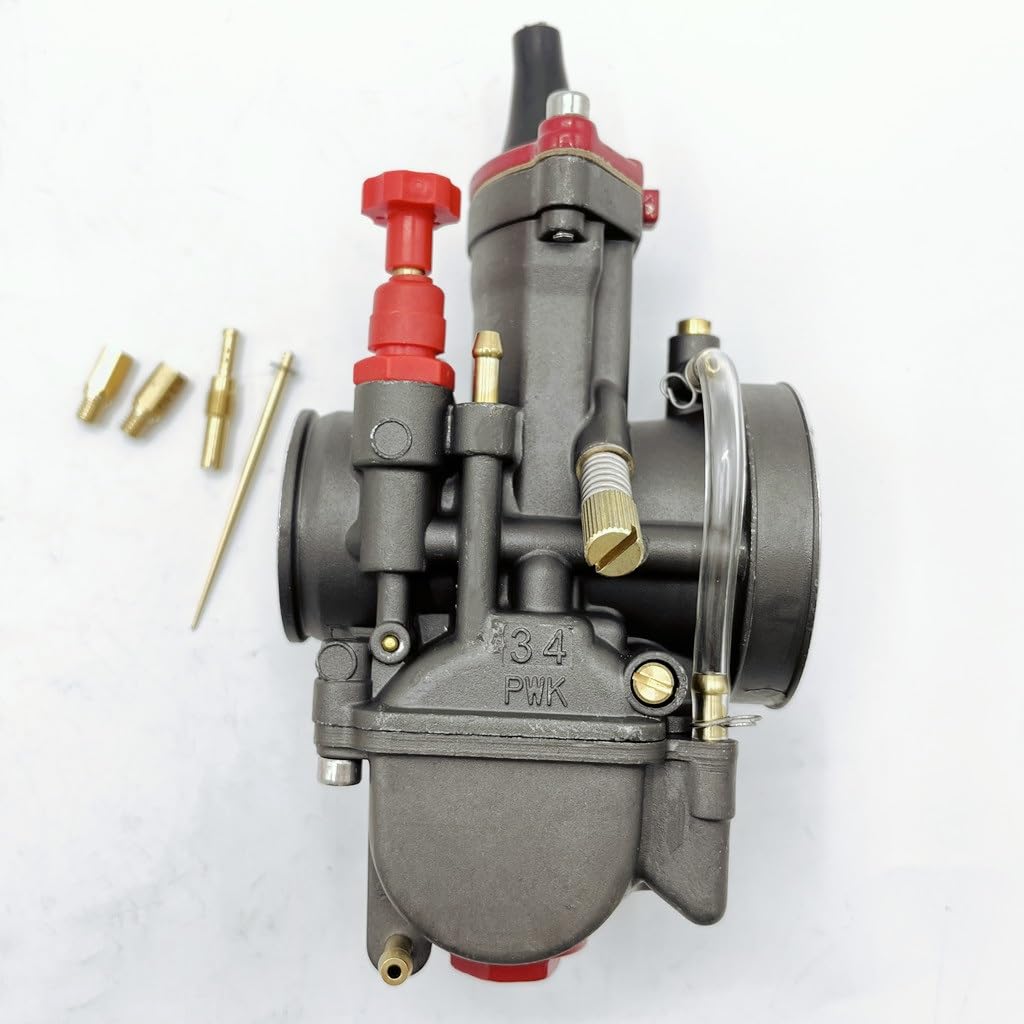 40mm PWK Black Motorcycle Carburetor - Mikuni Dellorto KOSO Compatible - Easy Installation for Off-Road Bikes