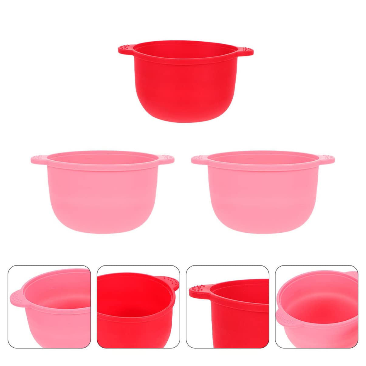 6 Pcs Silicone Wax Warmer Bowls for Hair Removal - Depilatory Wax Melting Pot, Folding Waxing Tools & Supplies - Perfect for Home Waxing, Salon Use, and DIY Beauty Treatments