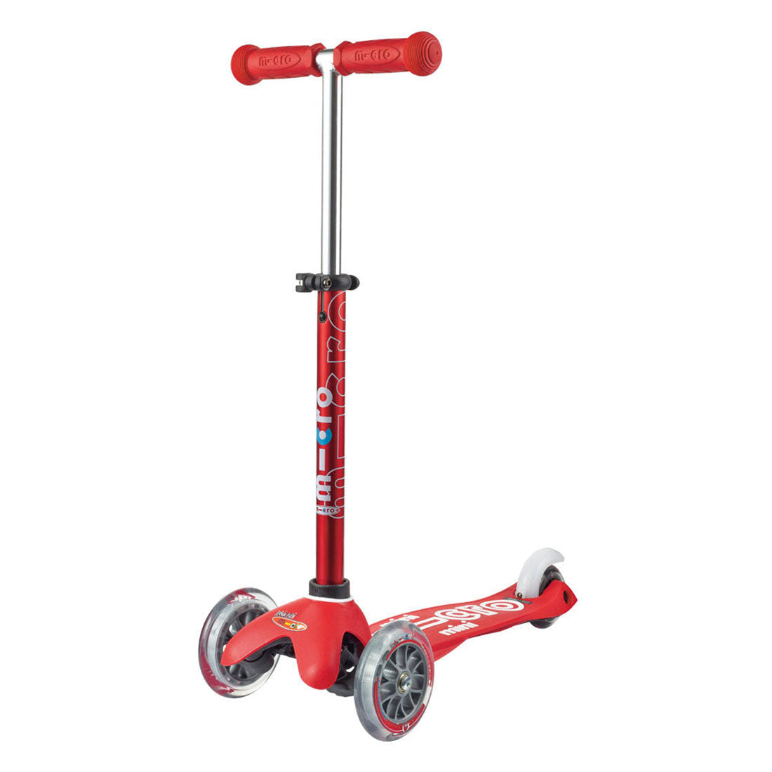 Micro Mini Deluxe 3 Wheel Scooter for Kids - Lightweight & Foldable Kick Scooter with Adjustable Handlebar (Red) - Perfect for Commuting, Park Rides & Neighborhood Fun