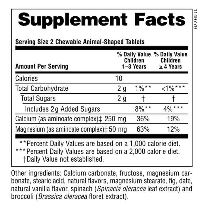 Nature's Plus Animal Parade Kids Calcium Chewable Tablets - Vanilla Sundae Flavor (90 Count) | Supports Healthy Bones & Teeth for Growing Children | Perfect for Picky Eaters & Daily Nutrition