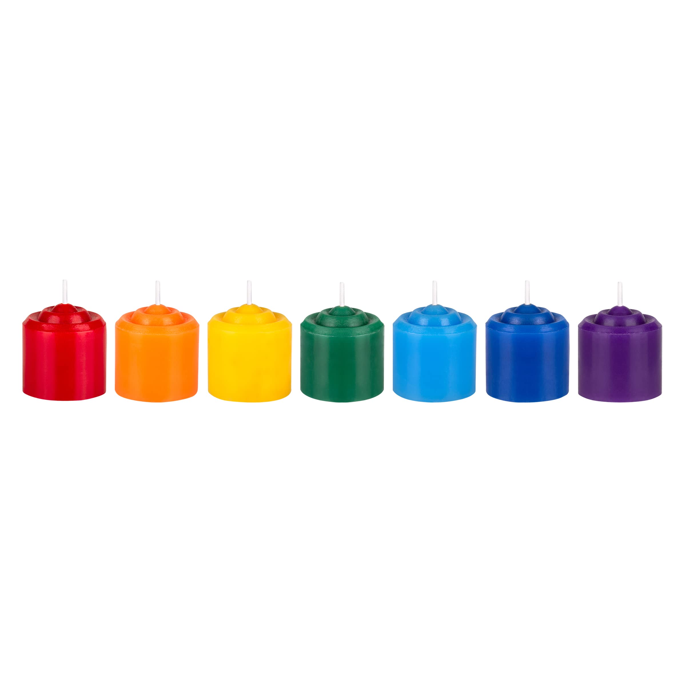 Premium Unscented Chakra Votive Candles Set of 7 - Hand-Poured Natural Wax Candles with 100% Cotton Wick (1.38x1.5 Inch, 10-Hour Burn Time) for Meditation, Yoga, Reiki Healing & Positive Energy - Perfect for Spiritual Rituals, Relaxation & Home Decor