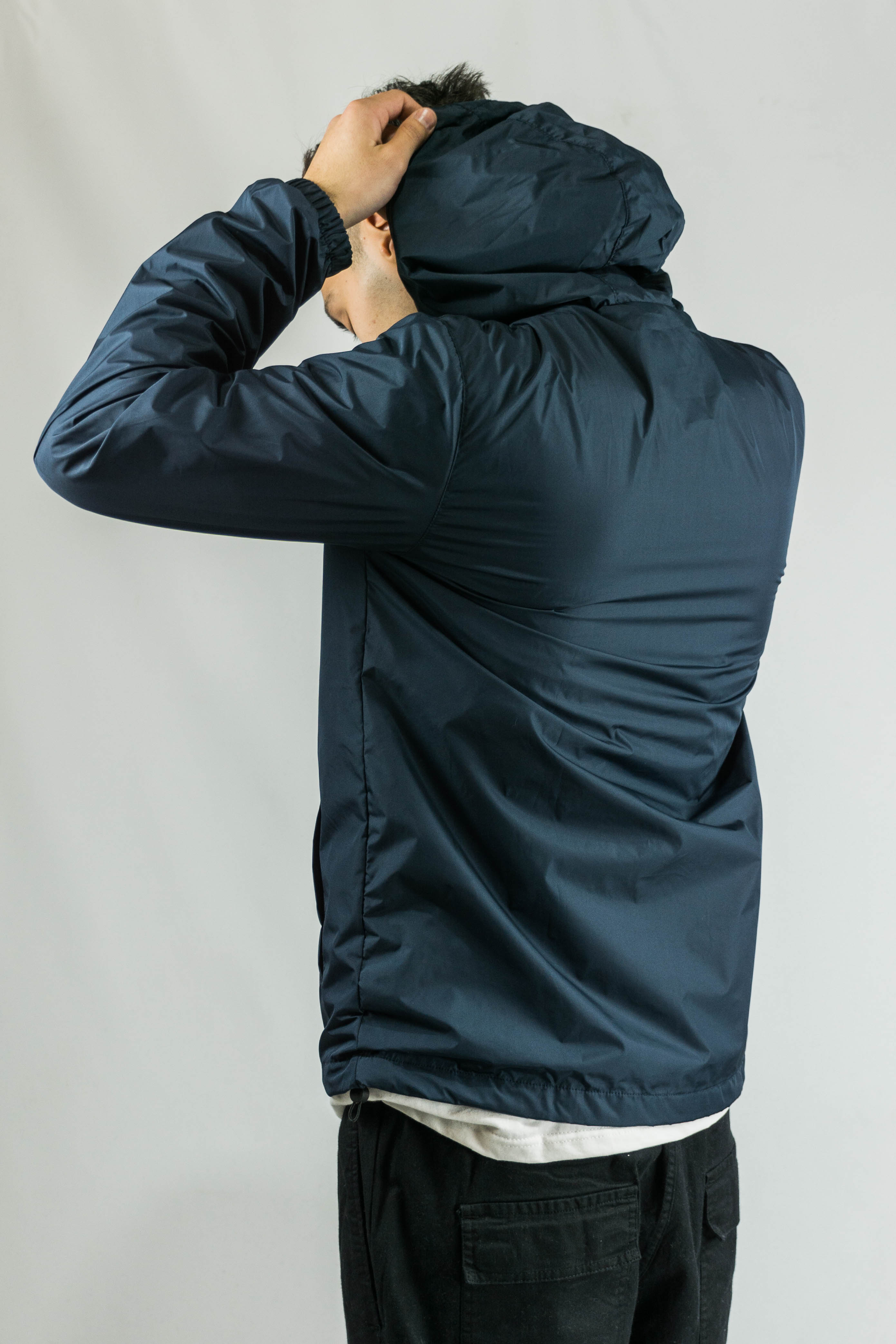 Men's Blue Navy Rawen Pilot Windbreaker Jacket - Lightweight Water-Resistant Outerwear for Hiking, Running & Outdoor Activities