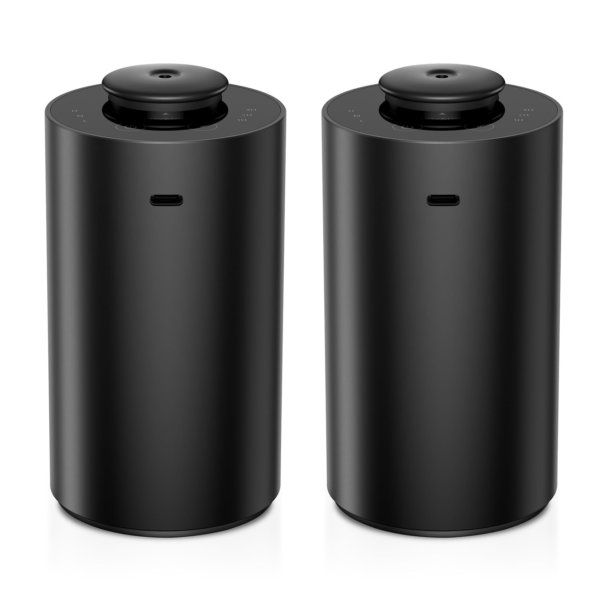 Premium ANX Waterless Essential Oil Diffuser - 3 Timer Settings & 3 Mist Levels for Home, Car, Office - Black Metal Aromatherapy Scent Diffuser (2 Pack) - Perfect for Relaxation, Yoga, Meditation & Stress Relief