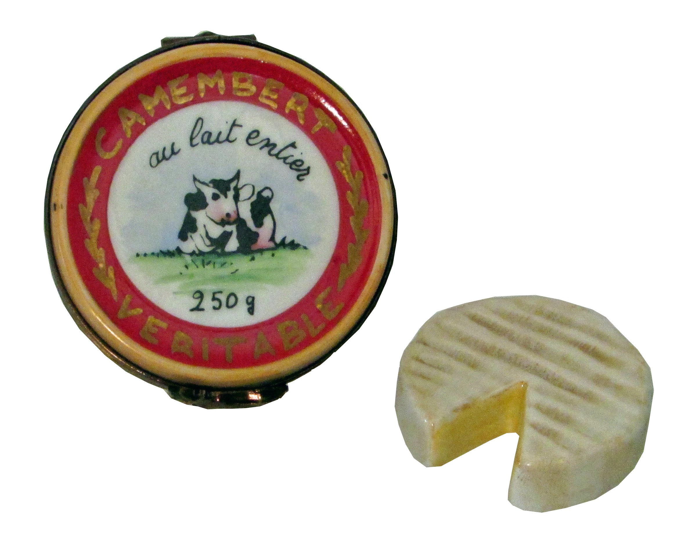 Limoges Box Camembert Cheese - French Collectible for Home Decor