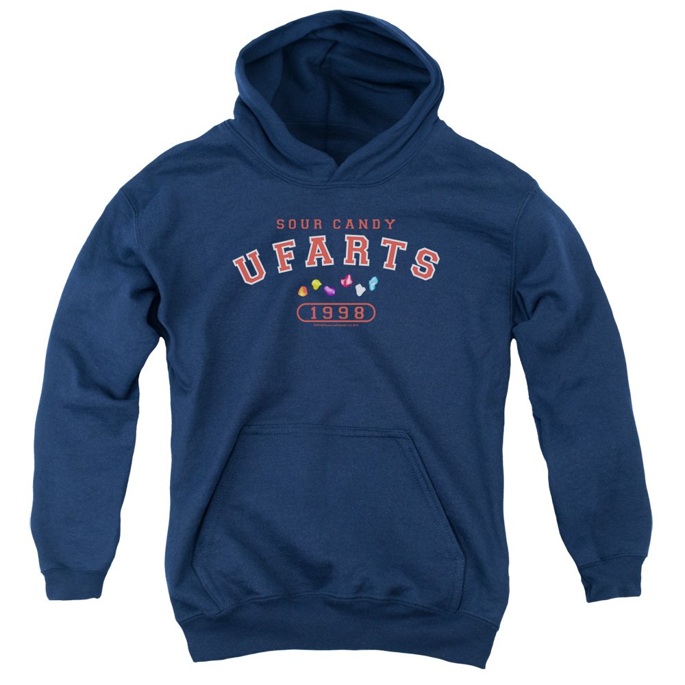 Trevco Farts Candy Fart University Unisex Hoodie for Kids & Teens - Funny Pullover Sweatshirt for Boys and Girls - Perfect for School, College & Casual Wear