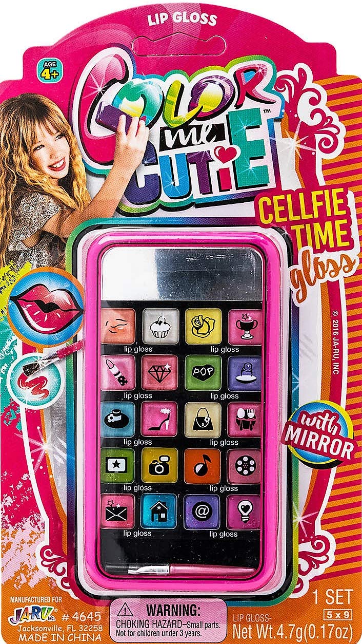 JA-RU Kids Makeup Toy Kit for Girls - Washable Non-Toxic Cosmetic Set with Mirror, Brush & Eyeshadow Palette | Perfect for Birthday Parties, Princess Dress-Up & Pretend Play | Safe Makeup Toys for Toddlers Ages 3+ (4645-1)