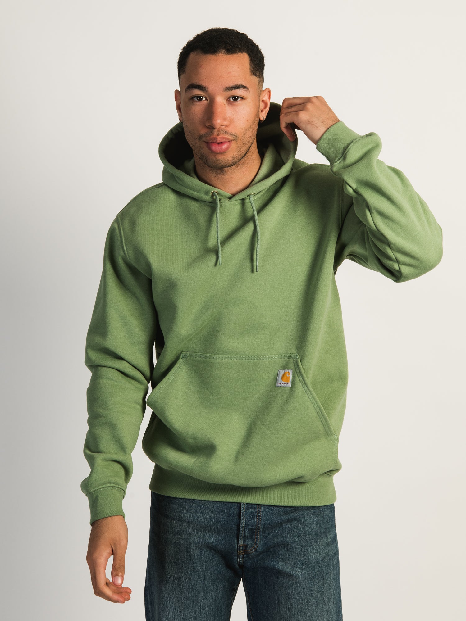 Carhartt Sleeve Pullover Hoodie for Men & Women - Warm Fleece-Lined Sweatshirt for Outdoor Work & Casual Wear