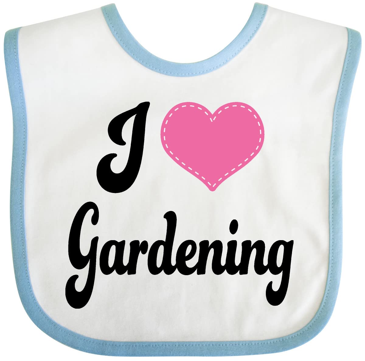 Inktastic Gardener I Love Gardening Baby Bib - Soft Cotton Feeding Bib for Babies & Toddlers - Perfect for Mealtime, Daycare & Outdoor Activities
