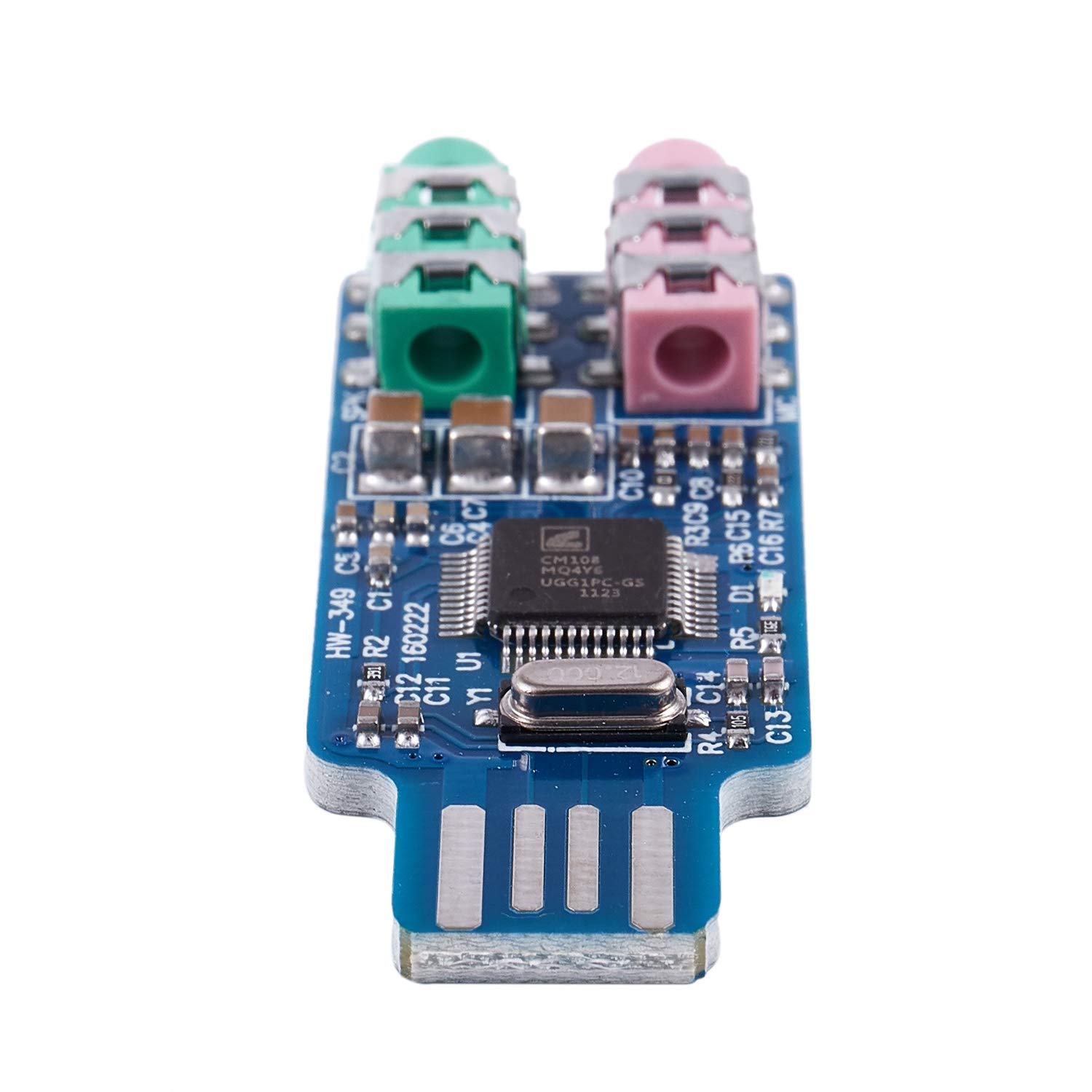 Wosieue USB Sound Card with Free Driver - CM108 USB Audio Chip for PC & Laptop (Blue) | Perfect for Gaming, Streaming & Music Production