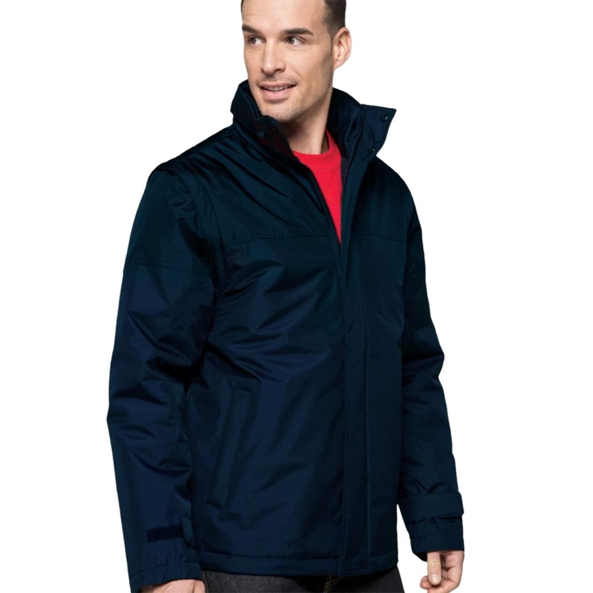 Men's Convertible Zip-Off Sleeve Jacket - Lightweight Waterproof Outdoor Windbreaker for Hiking, Camping & Travel