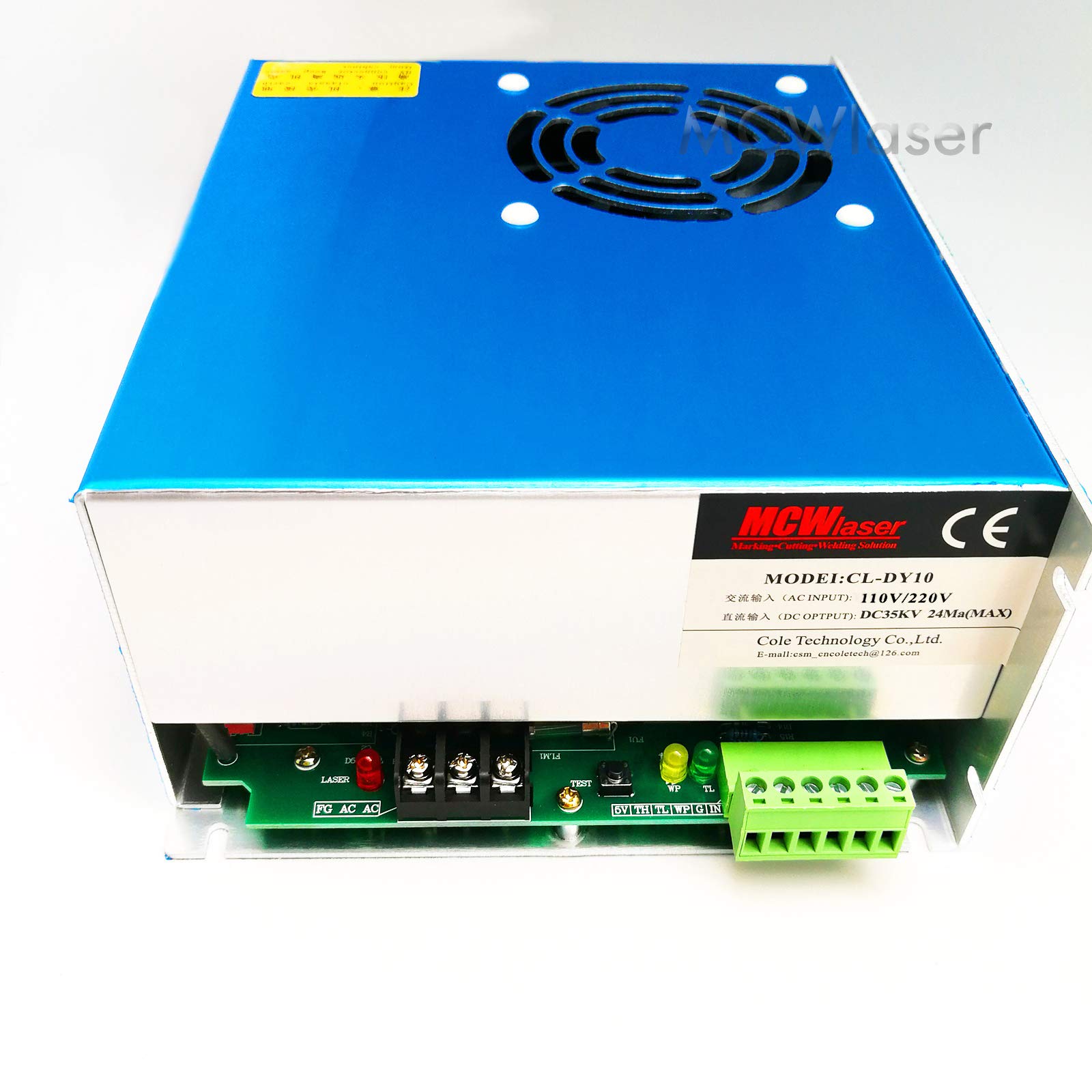 MCWlaser DY10 220V Laser Power Supply for RECI 80W 90W W1 W2 CO2 Laser Tubes - Perfect for Laser Engraving, Cutting Machines & DIY Projects