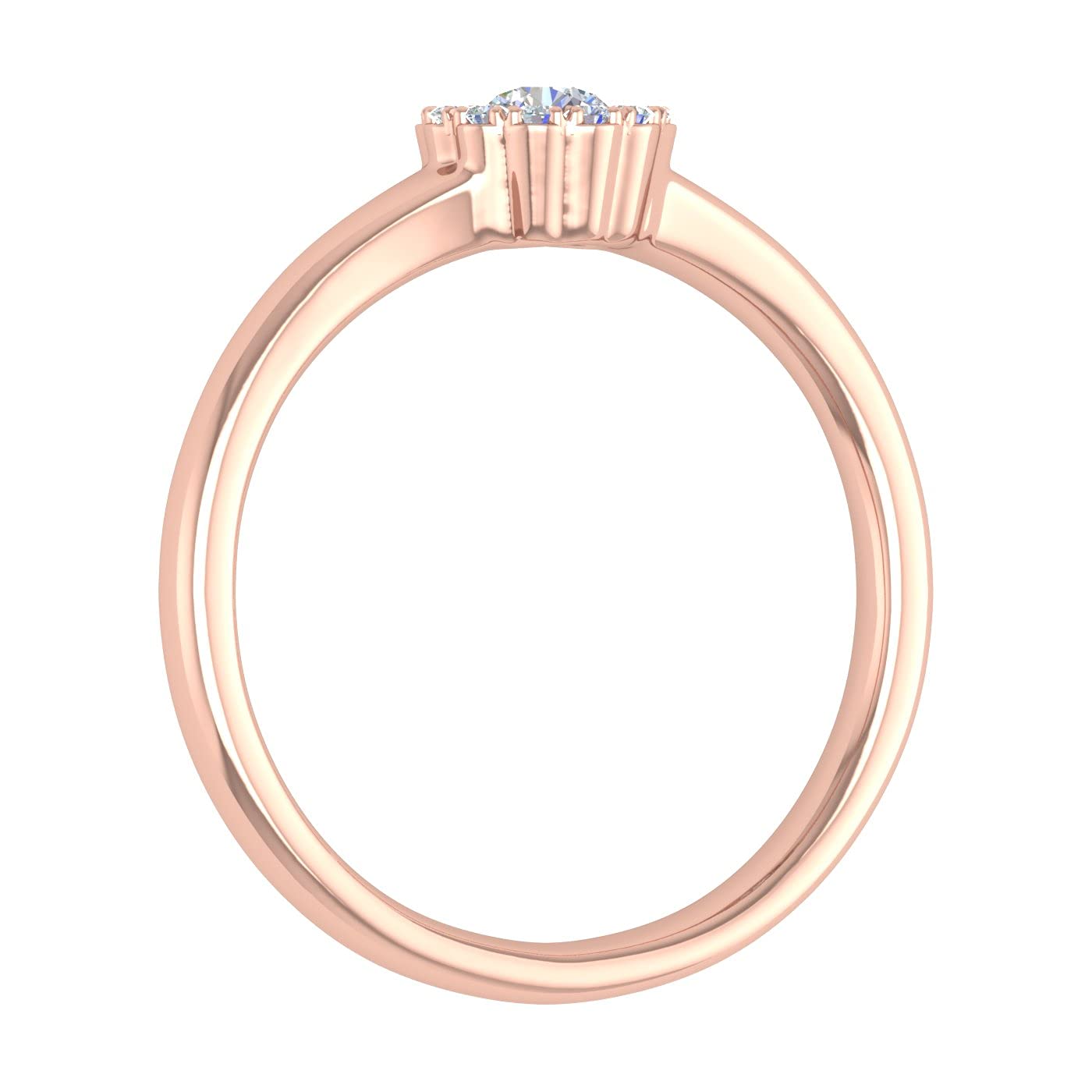 1/4 Carat Diamond Engagement Ring Band in 10K Gold - Elegant Wedding Jewelry for Proposals, Anniversaries & Special Occasions