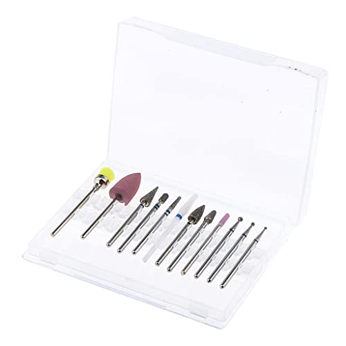 12-Piece Cuticle Cleaner & Nail Drill Bit Set - Electric Nail File & Polishing Bits for Professional Manicures (03 Size) - Perfect for Salon, Home Nail Care & DIY Gel Extensions