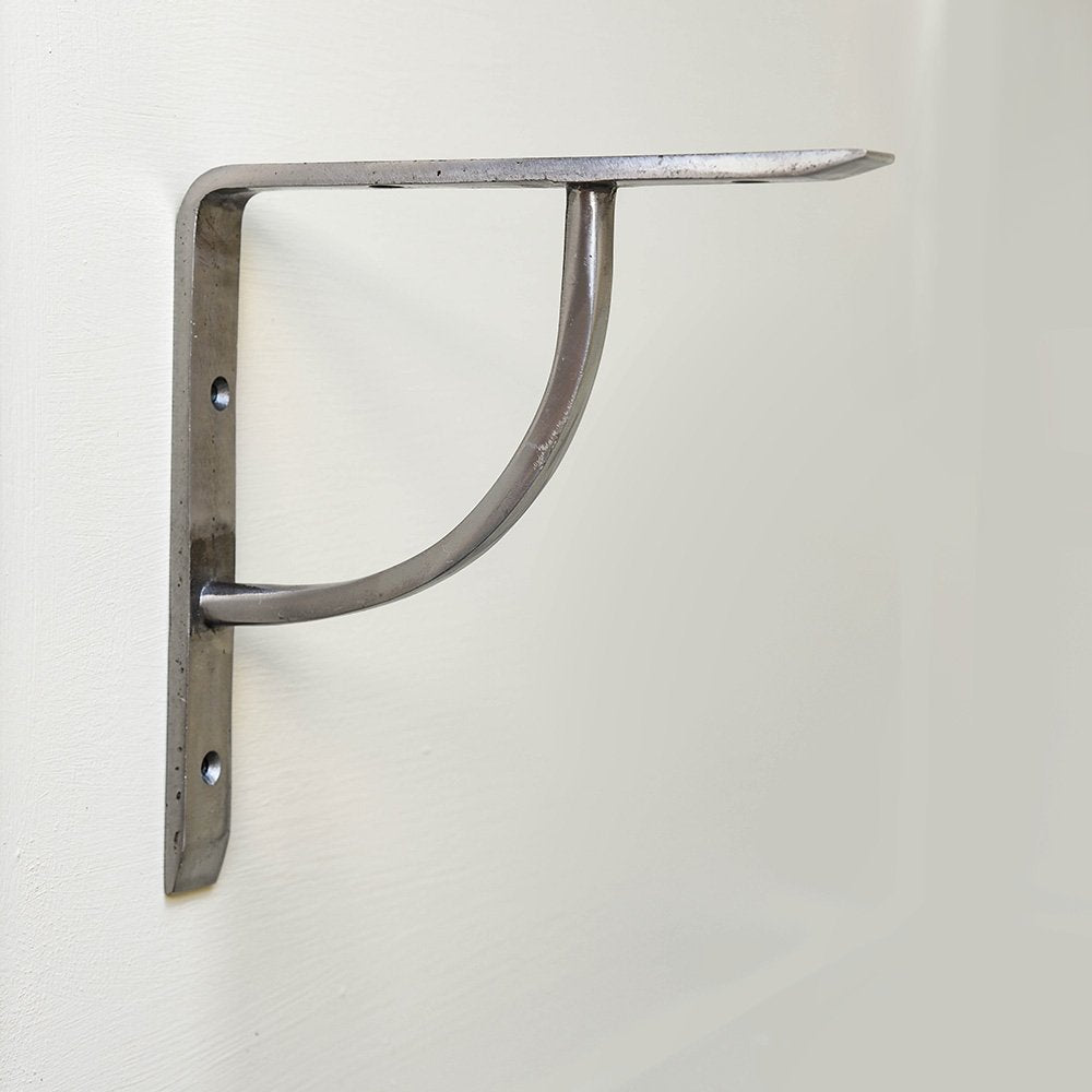 Natural Iron Plain Shelf Bracket - Heavy Duty Decorative Wall Mounted Brackets for Floating Shelves | Perfect for Home, Office & Kitchen Organization