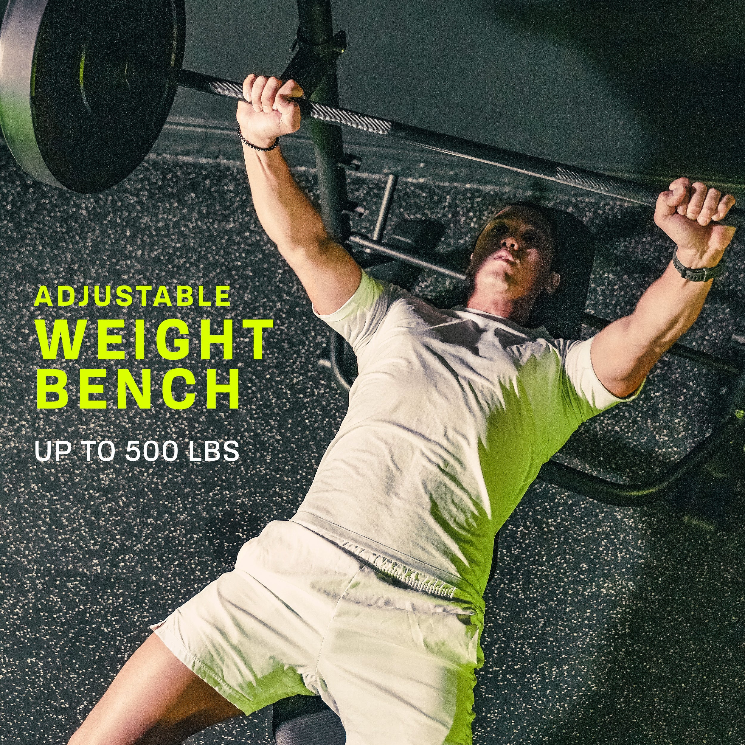 PRCTZ SP1 Home Gym Bundle - Adjustable Olympic Weight Bench with Squat Rack, 7ft Olympic Barbell, 45lb Rubber Bumper Plates & 40lb Cast Iron Adjustable Dumbbells - Perfect for Home Workouts, Strength Training & Weightlifting