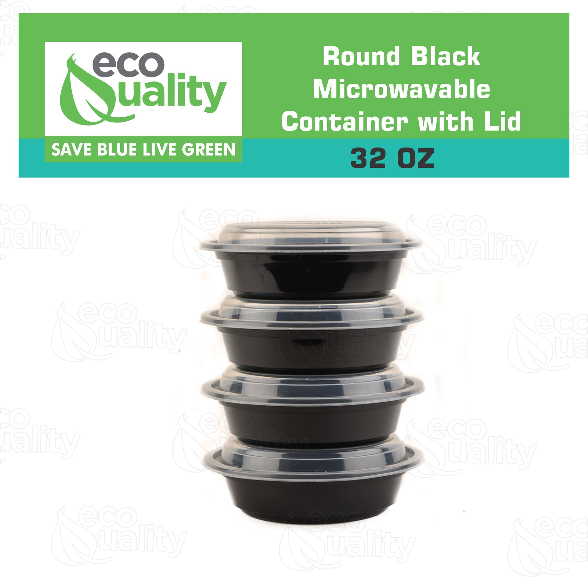 32oz - 600 Count Round BPA-Free Microwave Safe Plastic Meal Prep Containers with Lids - Stackable Reusable Food Storage Containers for Freezer, Dishwasher & Microwave - Perfect for Meal Prepping, Leftovers & Restaurant Takeout