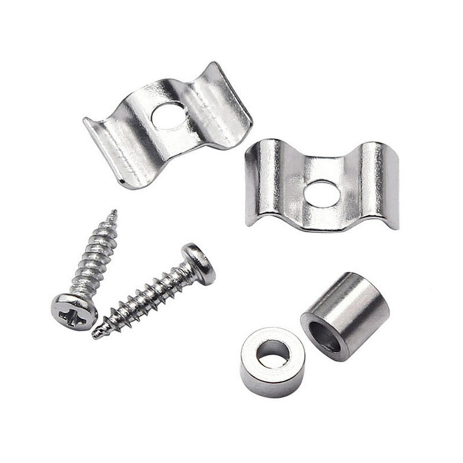 EMVANV Vintage Style Metal Roll Beads Electric Guitar Retainer & String Guides - Silver | Perfect for Beginner Guitarists & String Maintenance | Ideal for Practice, Performances & Guitar Care