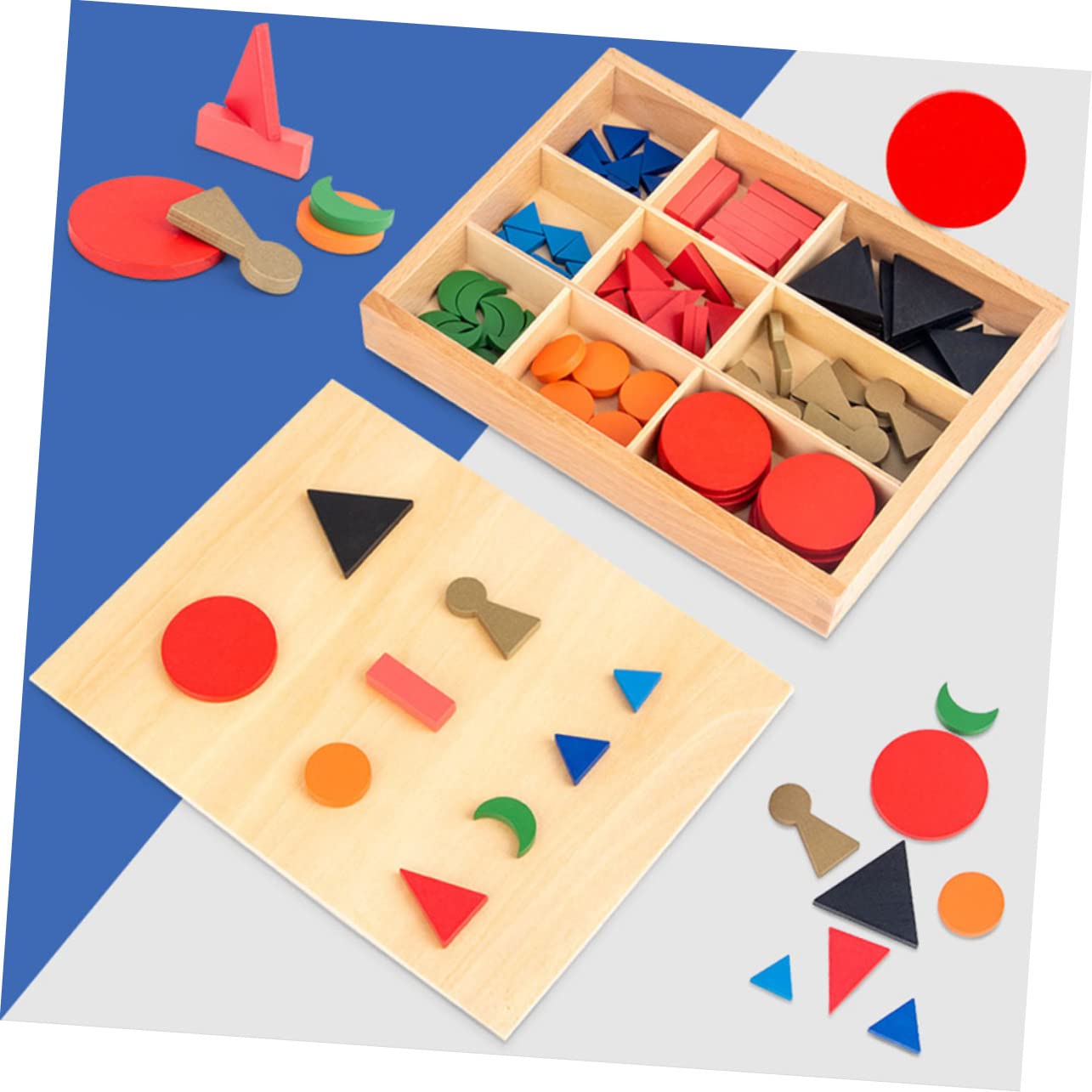 HAPINARY Montessori Wooden Puzzle Toy - Educational Grammar Symbols & Shapes Learning Aid for Kids | Cognitive Development, Homeschooling & Classroom Activities