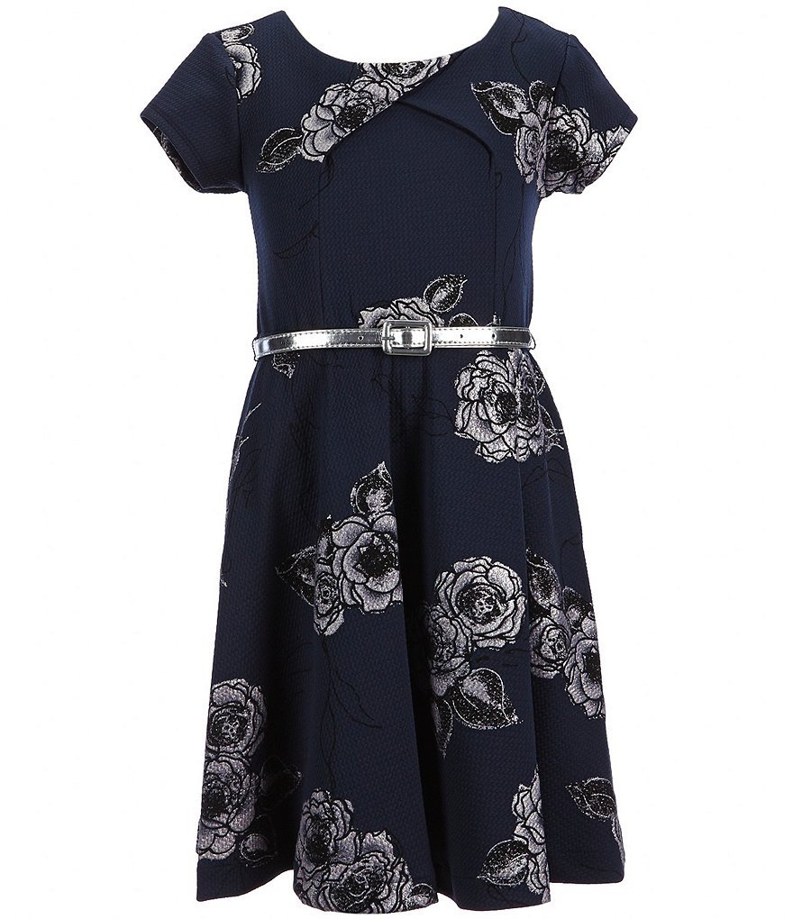 Bonnie Jean Girls' Big Textured Knit High Low Dress - Stylish & Comfortable Casual Wear for School, Parties & Family Outings