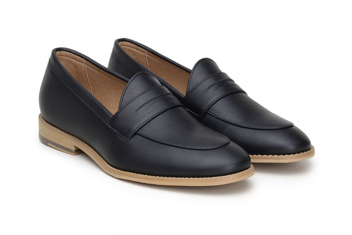 Ahimsa Black Irene Loafers for Women - Comfortable Slip-On Shoes for Office, Casual & Travel Wear