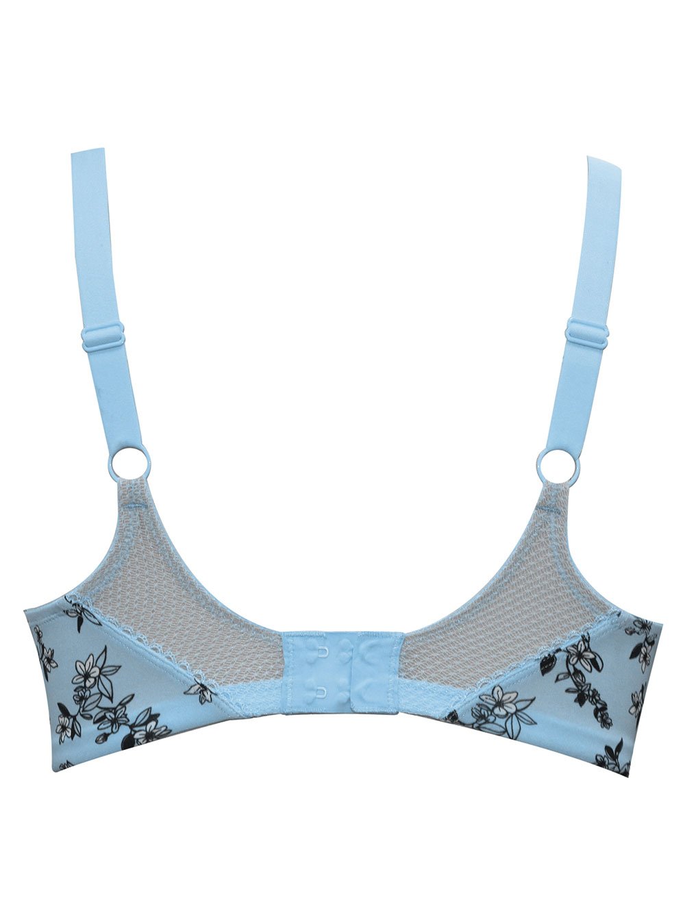 Ivy Contour Bandless Bra - Dream Blue Floral Print Wireless Comfort Bra for Women | Perfect for Yoga, Lounge & Everyday Wear