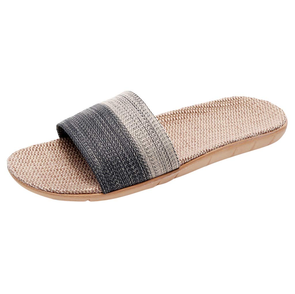 **RUIY Breathable Linen Flip-Flops for Men & Women - Comfortable Cotton Sandals for Home, Beach & Indoor Use - Perfect Summer Slippers for Relaxation & Travel**