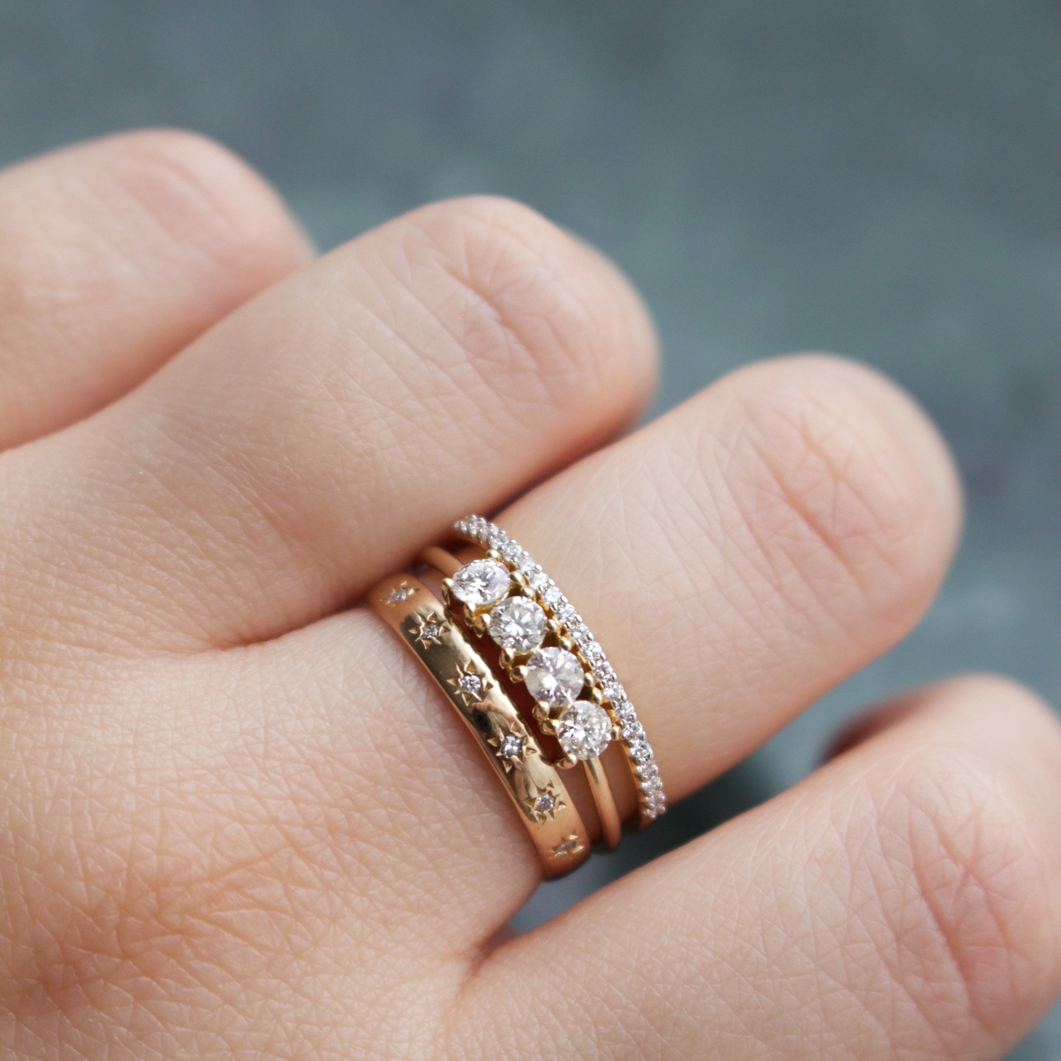 Exquisite Full Cut Diamond Ring for Women - 14K White Gold Engagement & Wedding Band - Perfect for Proposals, Anniversaries & Special Occasions