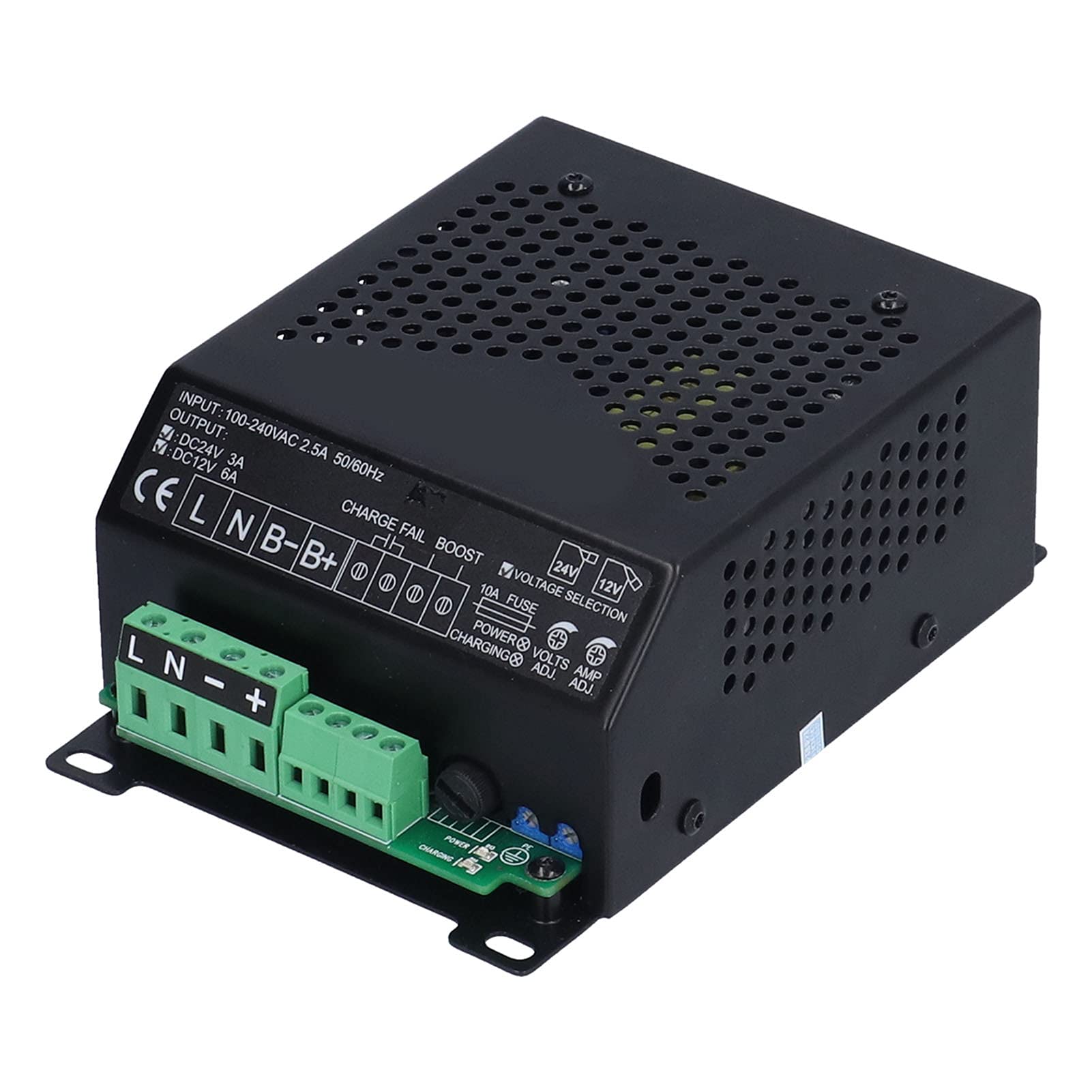 12V 24V Automatic Smart Battery Charger for Generators - AC100-240V Input, Intelligent Floating Charging System - Perfect for Home Backup Power, RV, Marine & Off-Grid Applications