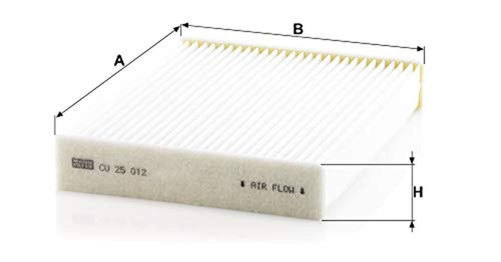 CU 25 012 Premium Cabin Air Filter Replacement - Compatible with [Car Models] | Improves Air Quality & Reduces Allergens | Perfect for Allergy Season & City Driving