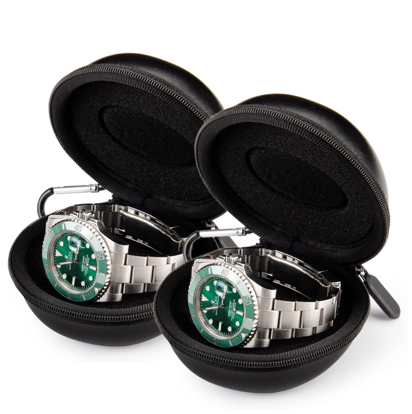 2 Pack Travel Watch Case - Portable Organizer for Men & Women - Fits Watches up to 50mm - Perfect for Business Trips & Vacations