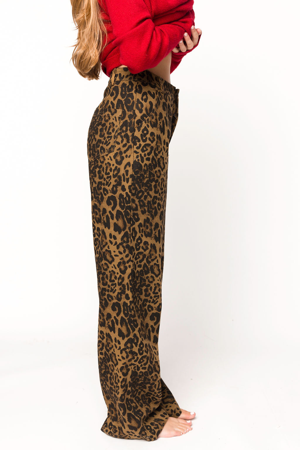 Stylish Maggie Leopard Print Denim Pants for Women - High Waist Skinny Jeans with Stretch Comfort | Perfect for Casual Outfits, Night Out & Streetwear Fashion