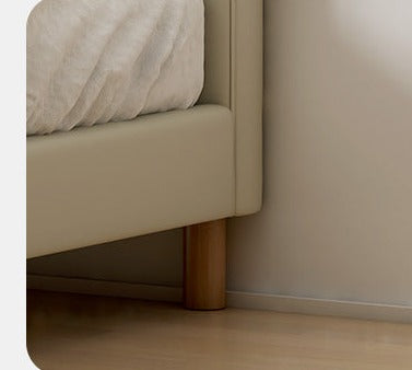 Organic Leather Kids Bed – Premium Handmade Toddler Bed for Safe & Comfortable Sleep – Perfect for Nursery, Bedroom & Daycare