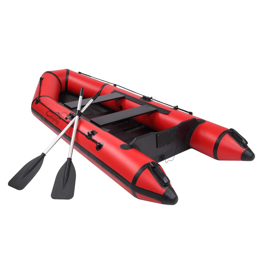 2 Person Inflatable Boat with Foot Pump & Paddle - Portable Fishing Raft Kayak for Adults | US Stock | Perfect for Lakes, Rivers & Camping Trips