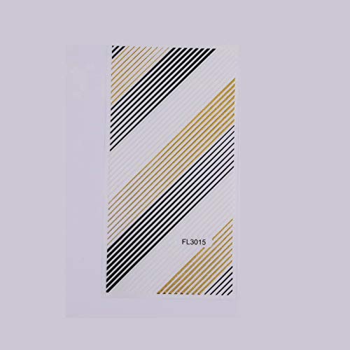3D Gold Nail Stickers - Gradient Striping Tape for Nail Art | Party & Wedding