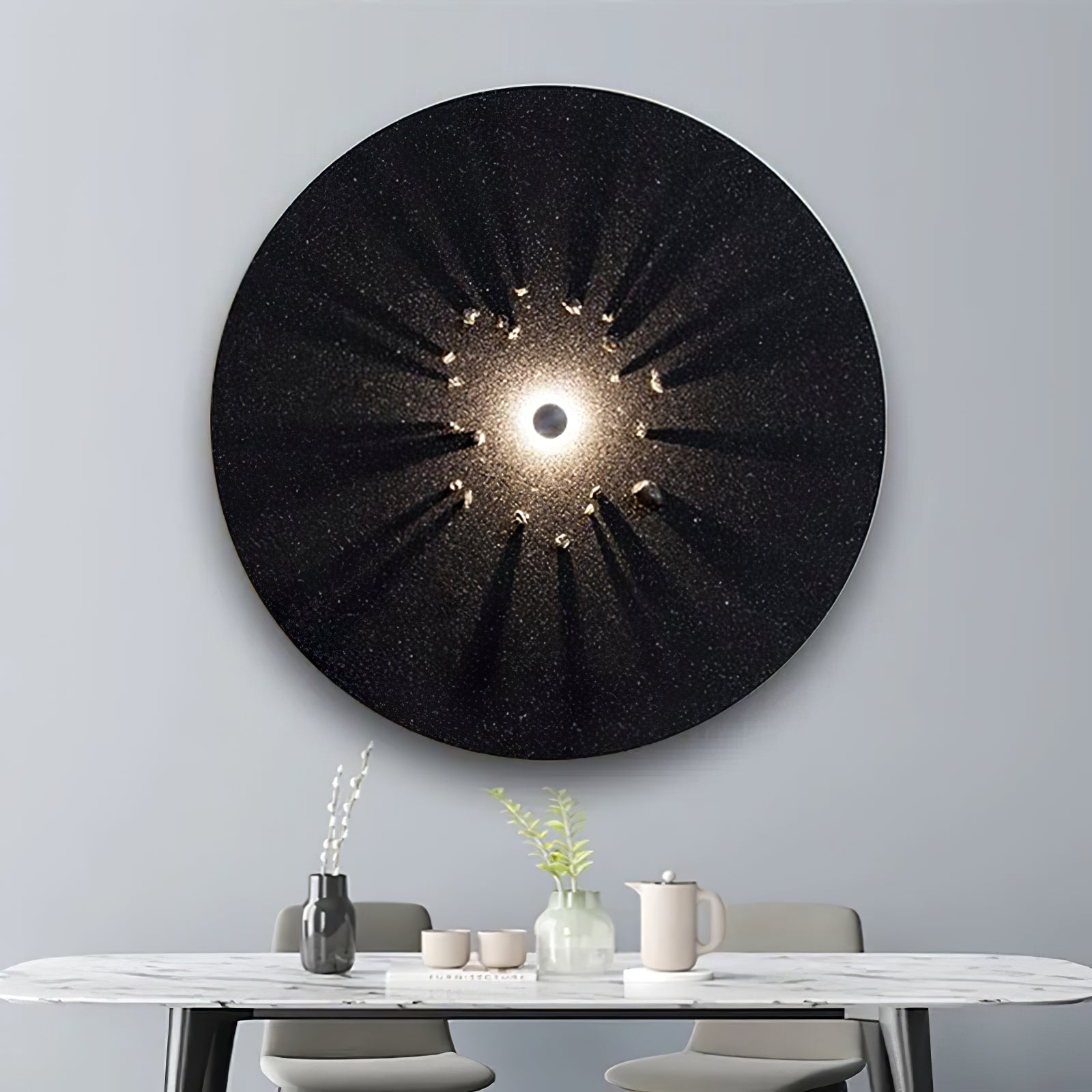 Black Hole Wall Lamp - Modern Space-Themed LED Night Light for Bedroom, Living Room & Office Decor