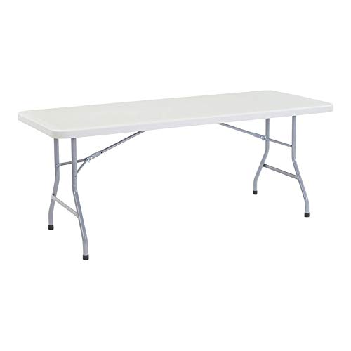 UrbanPro 30x72 Heavy Duty Plastic Folding Table - Speckled Gray Finish, Sturdy & Portable for Parties, Events, Camping & Home Office Use