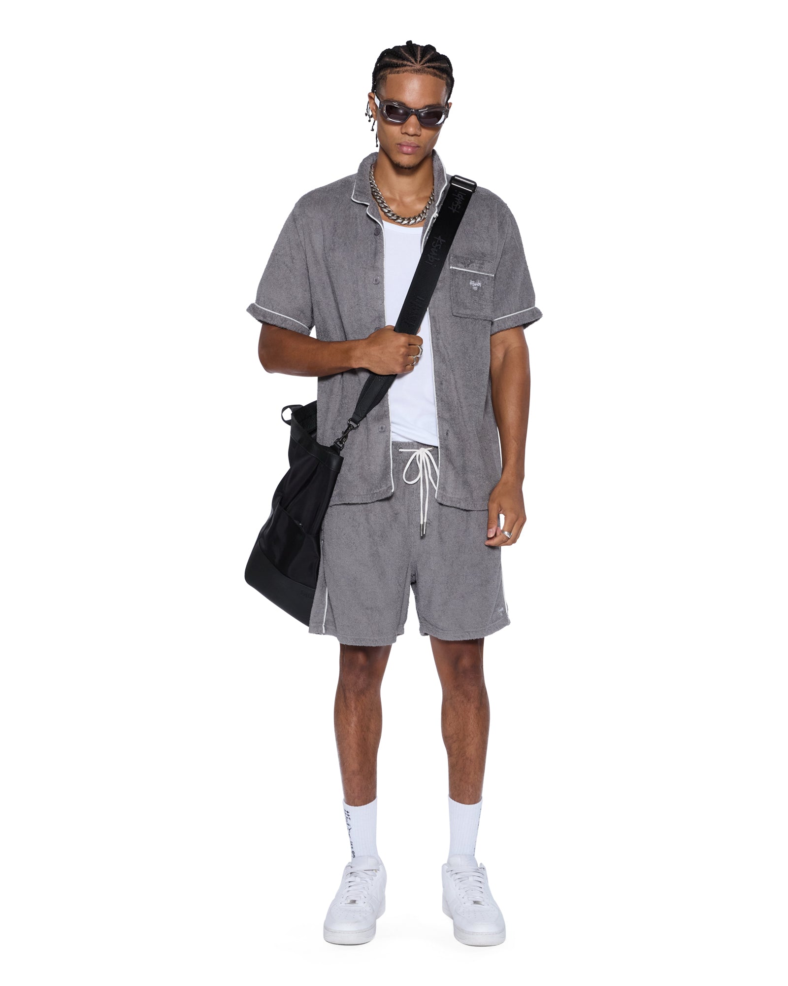 Premium Lounge Shorts for Men - Soft & Comfortable Charcoal Gray Sleepwear & Loungewear - Perfect for Relaxing at Home, Yoga, or Travel
