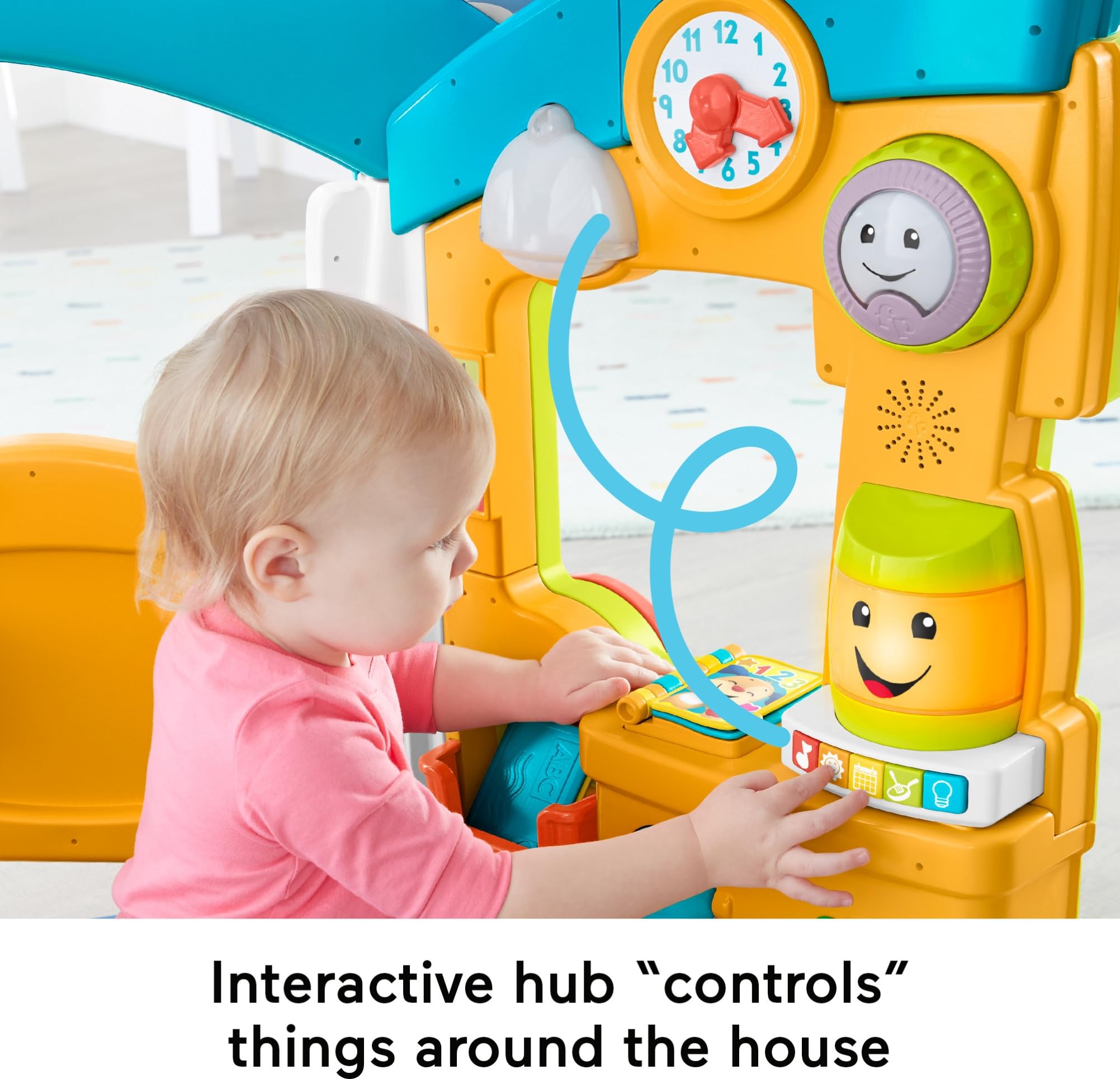 Fisher-Price Laugh & Learn Smart Learning Home Playhouse - Interactive Baby Toy with Lights, Sounds & Educational Activities for Infants & Toddlers 6+ Months (Amazon Exclusive) | Perfect for Early Learning, Indoor Play & Developmental Milestones