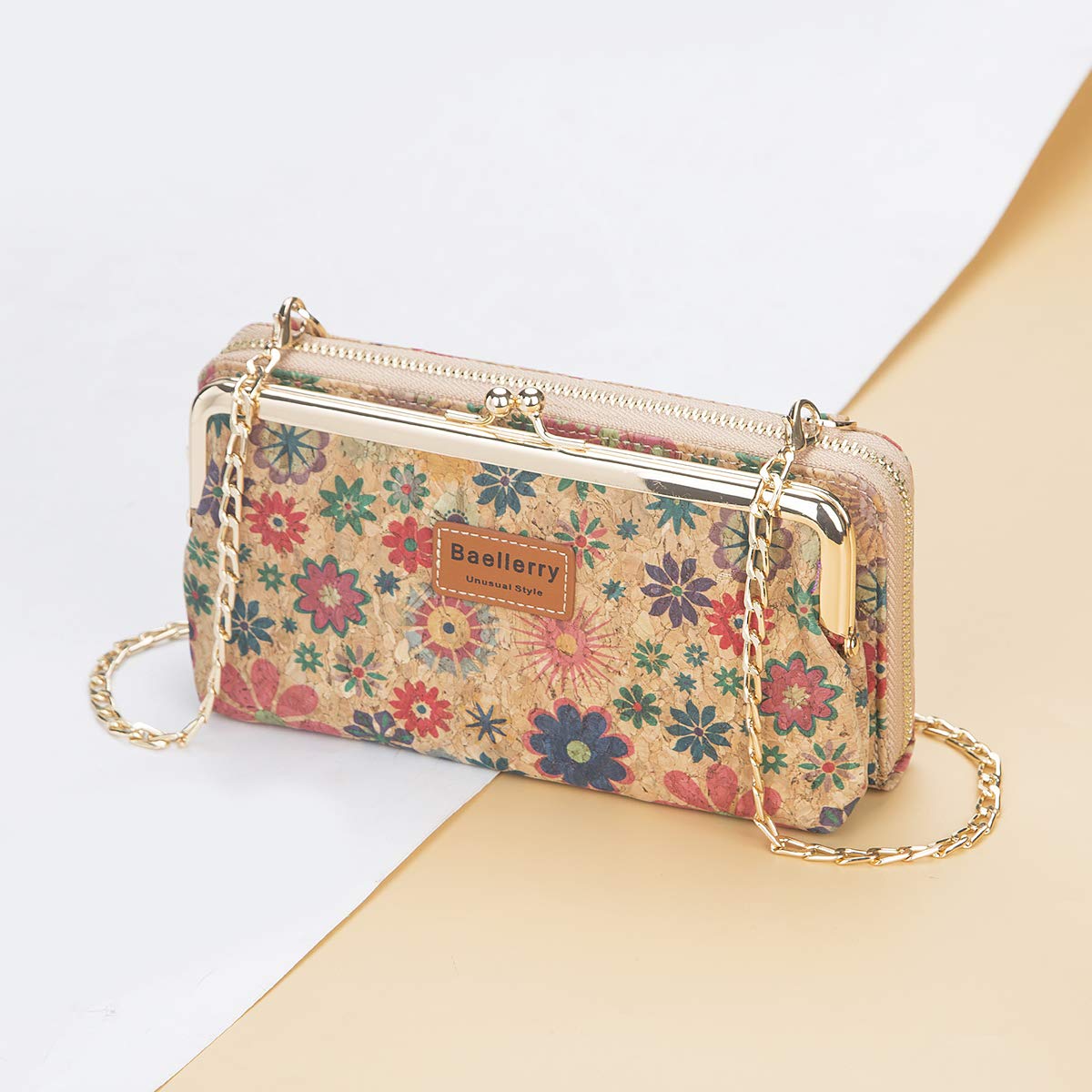 Aolaso Cork Purse for Women - Stylish Phone Wallet Bag with Multiple Card Slots & Coin Pocket - Perfect for Everyday Use, Travel, and Parties