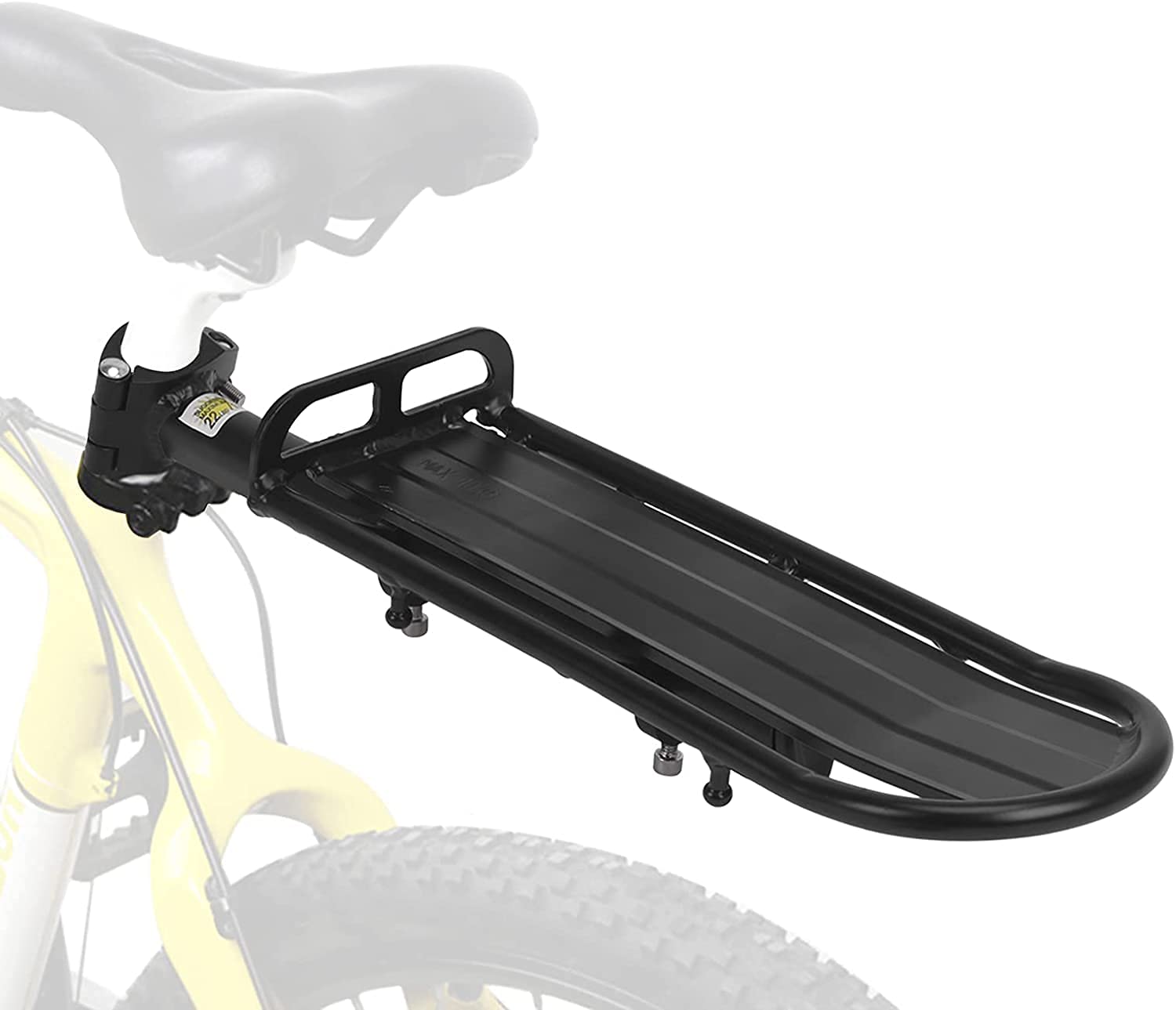 Universal Adjustable Bike Rear Rack Mount - Heavy Duty Bicycle Cargo Carrier for Mountain/Road Bikes - Retractable Saddle Bag Rack & Seat Post Attachment - Perfect for Commuting, Touring & Outdoor Adventures