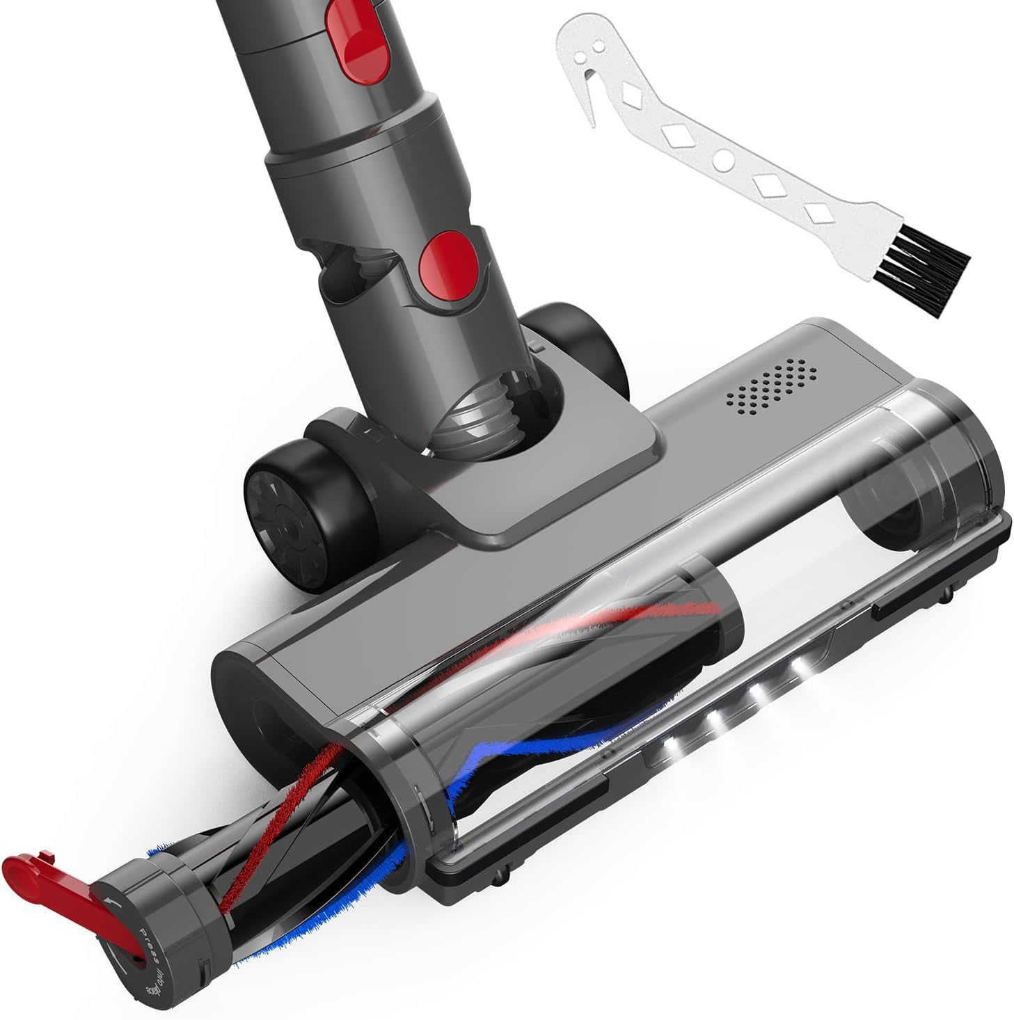 Dyson V7 V8 V10 V11 V15 Vacuum Cleaner Replacement Roller Brush Power Head with LED Light - Motorhead Hardwood Floor Attachment for Pet Hair & Dust - Perfect for Home Cleaning & Car Detailing (D019)