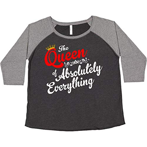 Inktastic The Queen of Absolutely Everything Women's Plus Size T-Shirt - Funny Slogan Graphic Tee for Casual Wear, Lounge & Everyday Outfits