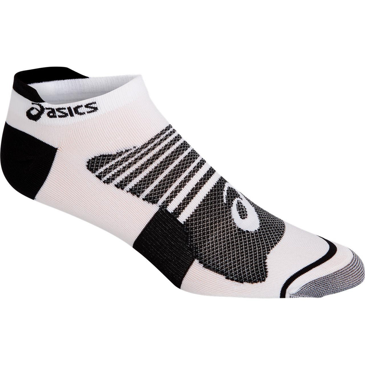 ASICS Men's Quick Lyte Plus Low Cut Athletic Socks 3-Pack - White/Perf Black - Breathable Running Socks for Gym, Sports & Everyday Comfort
