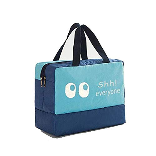Waterproof Beach Bag for Swimming - Large Capacity Dry Wet Separation Storage Bag for Men & Women - Customizable Bathing, Bathrobe & Wash Bag (Blue Eye) - Perfect for Pool, Beach & Travel