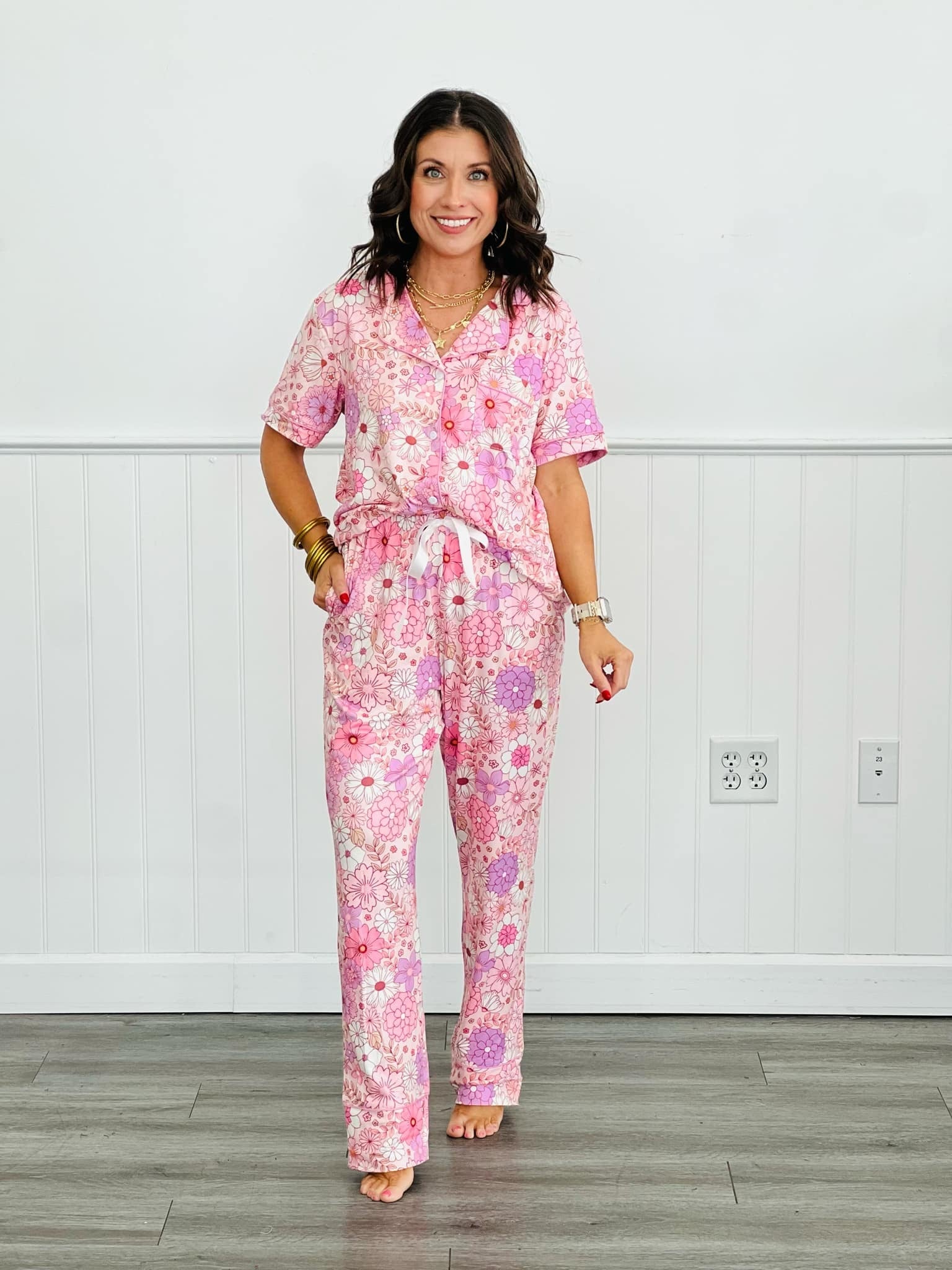 PREORDER: Soft & Cozy Button Front Pajama Pant Set - 3 Stylish Prints for Women | Perfect for Lounging, Sleepwear & Relaxing at Home